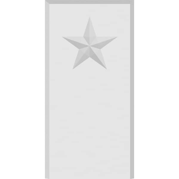 Standard Foster Star Plinth Block With Beveled Edge, 5W X 10H X 1P